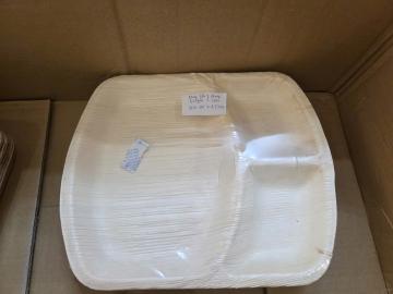 Khay cơm mo cau size lớn 3 ngăn 10 cái