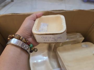 Chén vuông mo cau nhỏ 7cm 10 cái